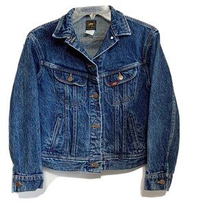 Vintage Lee Riders Stone Wash Trucker Denim Jacket VTG l 12 MODERN Small 80s
